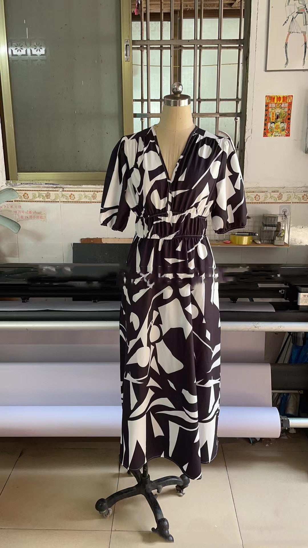 Robe pour femme imprimée personnalisée à la mode