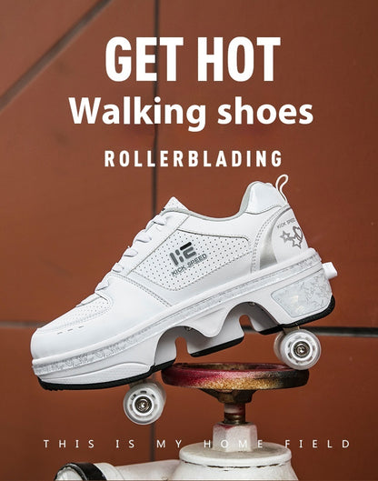 Patines de cuatro ruedas Heelys de doble uso para mujer