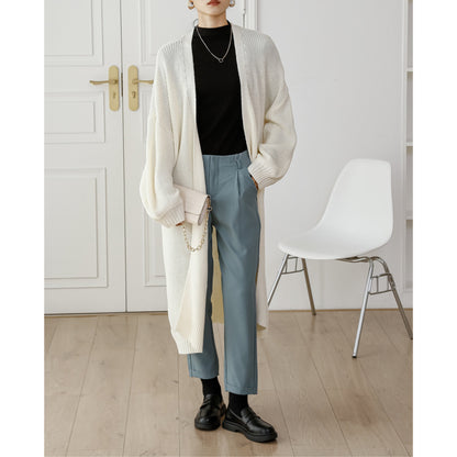 Knitted Sweater Mid-length Cardigan Loose And Lazy Casual Jacket