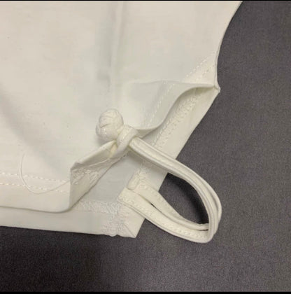 T-shirt court extensible imprimé avec taille nue, petite cage cuite à la vapeur