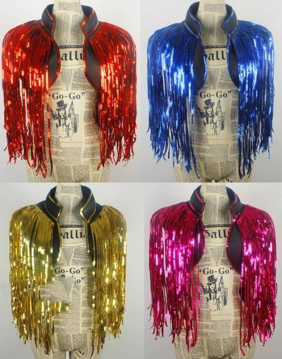 Dance Dress Sequin Fringe Vest