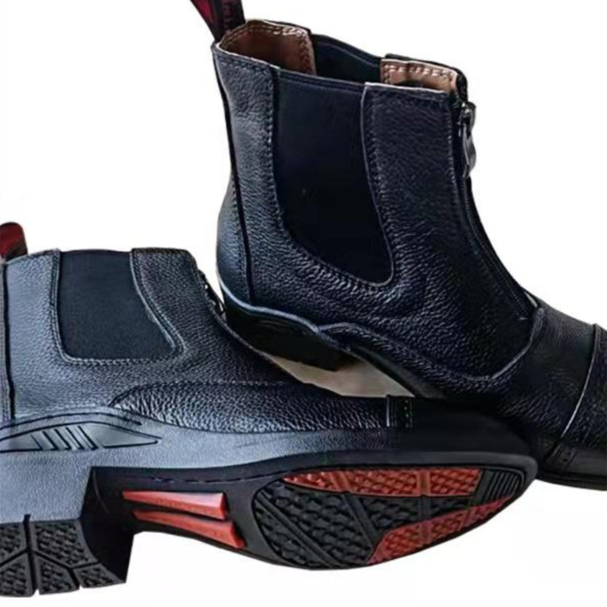 Botas de montar de piel de vaca con estampado de lichi para hombre