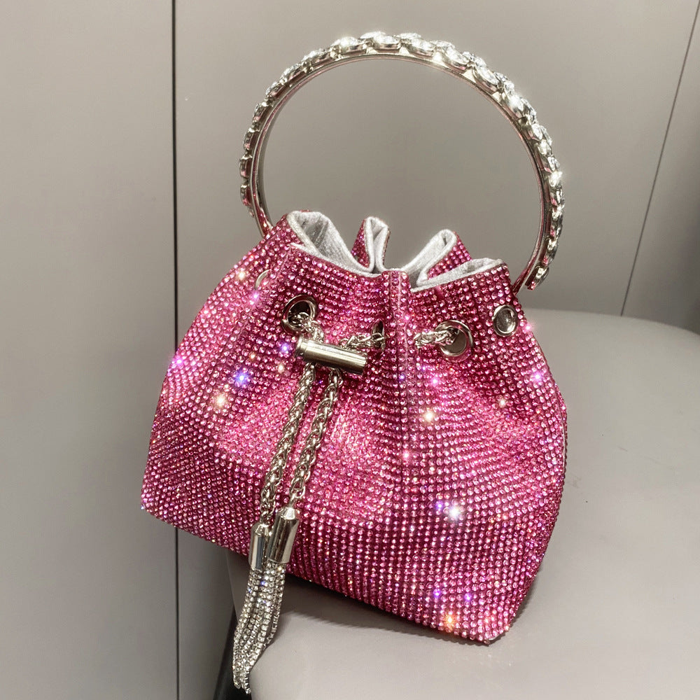 Bolso de mano con brillantes diamantes europeos y americanos para mujer