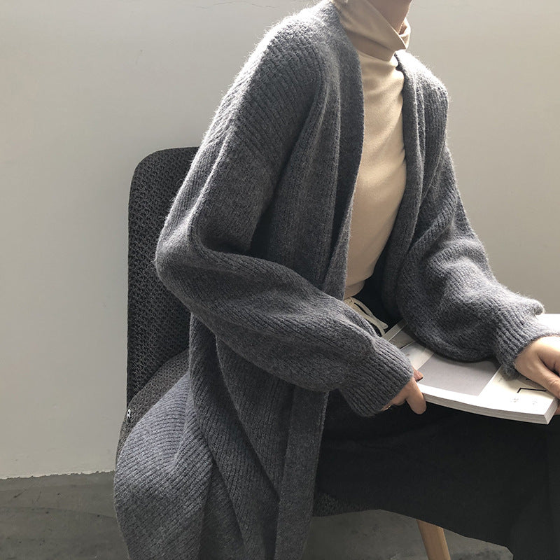 Korean Style Loose Mid-length Lazy Outer Sweater