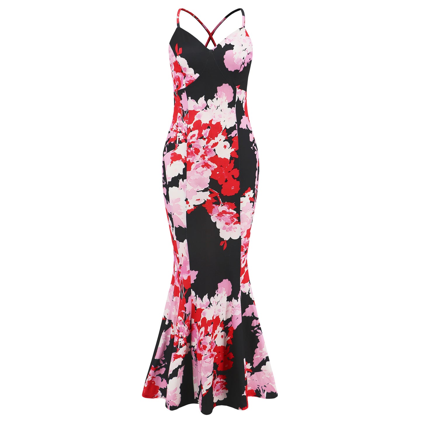 Vestido bohemio floral para mujer sin mangas