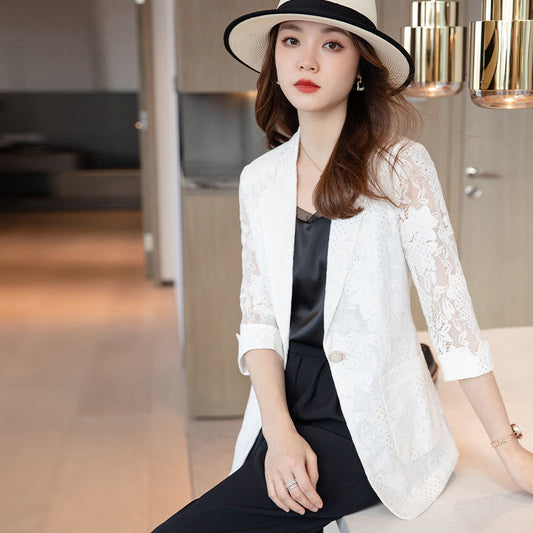 Lace Small Suit Jacket Women's Summer New Design Sense