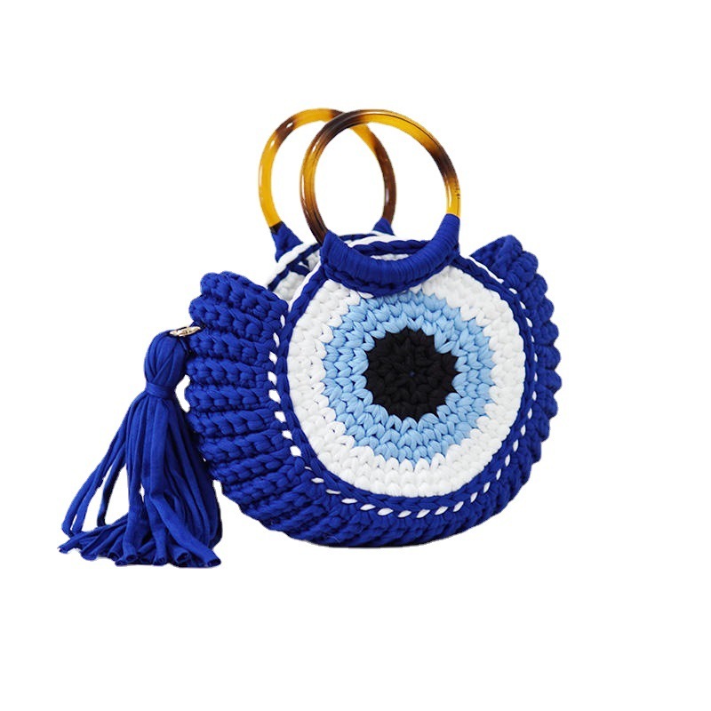 Woven Bag Large Capacity Big Eye Monster Portable