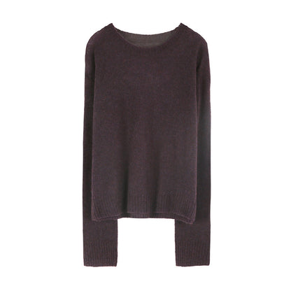 Women's Simple Wool Sweater Loose Knitted Mohair