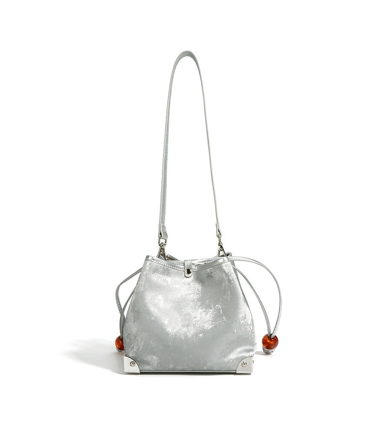 New Chinese Satin Leather One-shoulder Crossbody