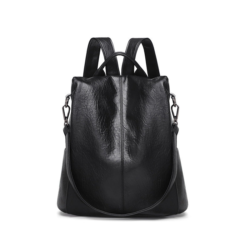 Anti-theft Soft Leather Student Schoolbag