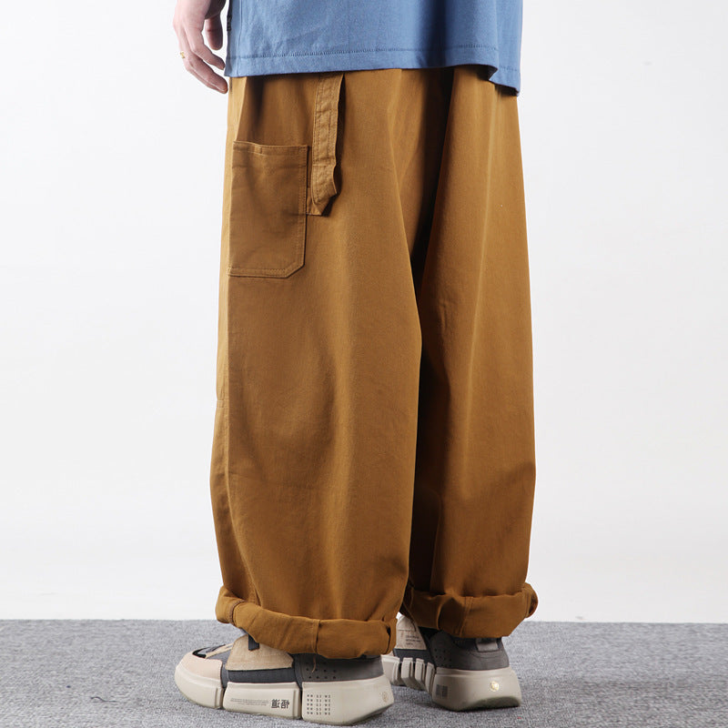 Street Retro Wide Leg Pants Men's Loose