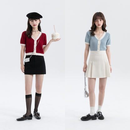 The New Korean Version Of The Design Sense Of The Niche Gentle Short-sleeved Top