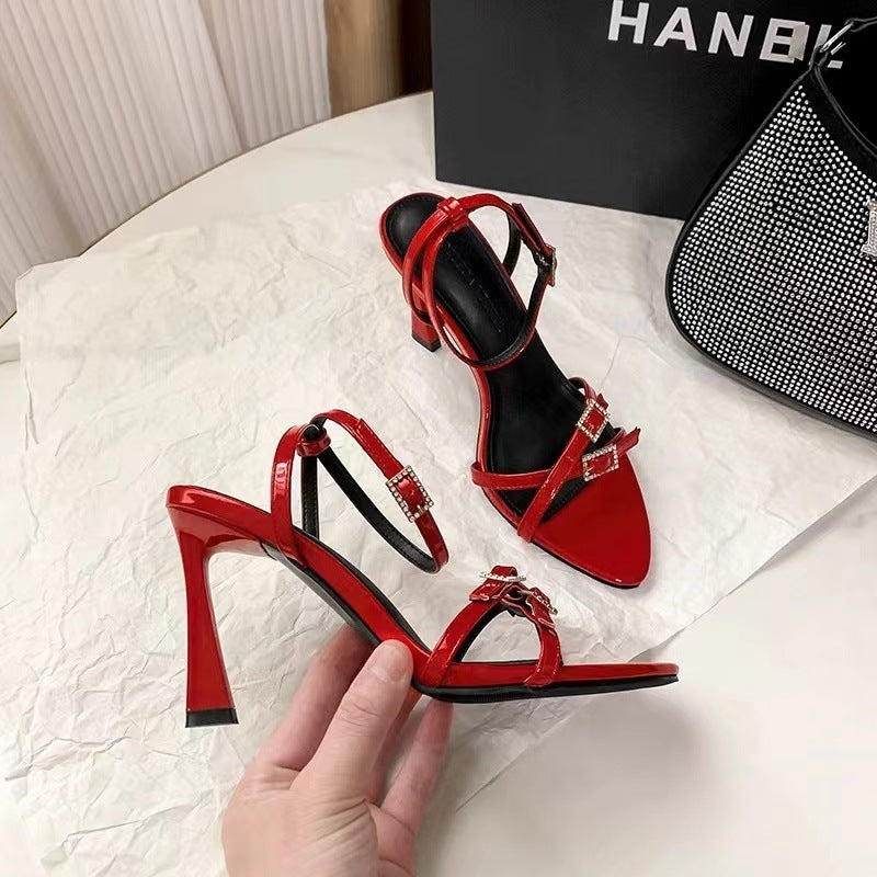 Ladies New Thin Belt Classy High Heels