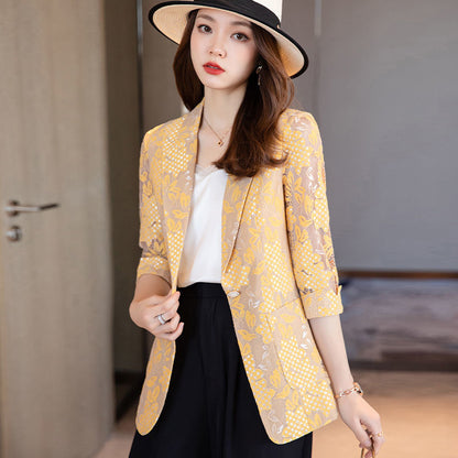 Lace Small Suit Jacket Women's Summer New Design Sense