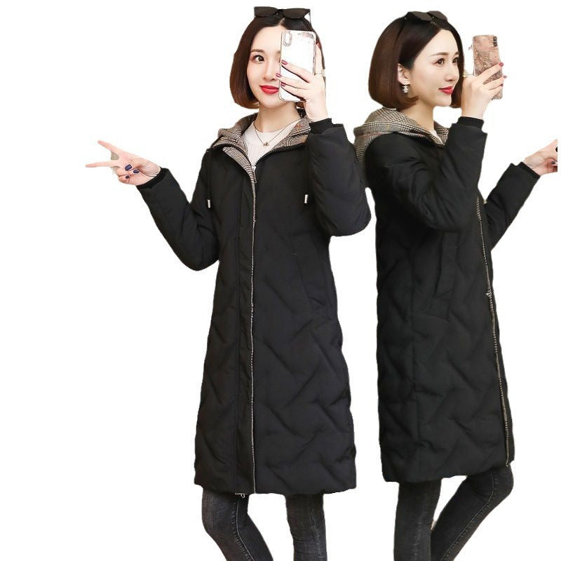 Korean Style Versatile Cotton-padded Jacket Thick Hooded