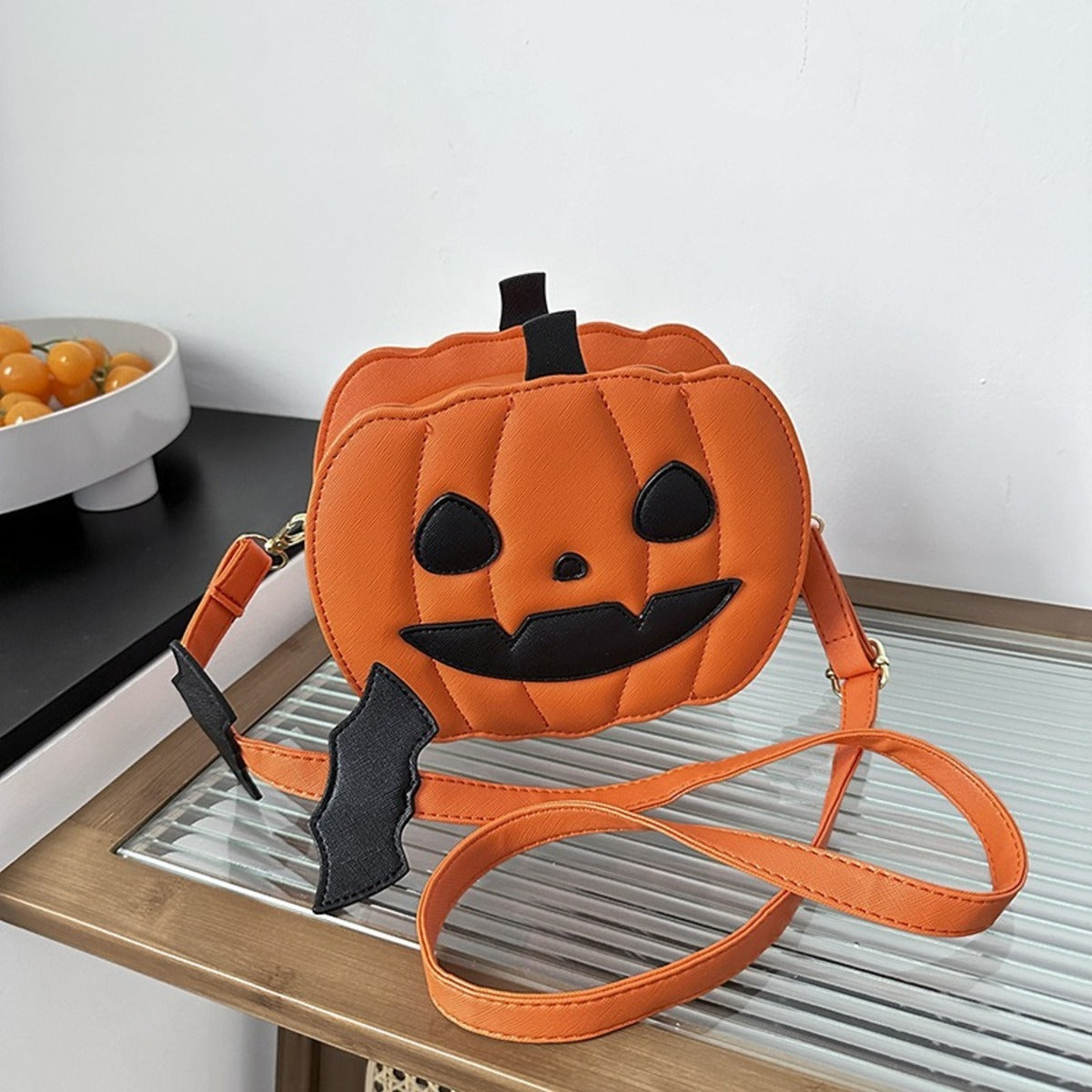 Bolso bandolera de calabaza de Halloween para mujer, novedoso bolso de calabaza, bolso de hombro de diablo de Halloween, divertido bolso bandolera