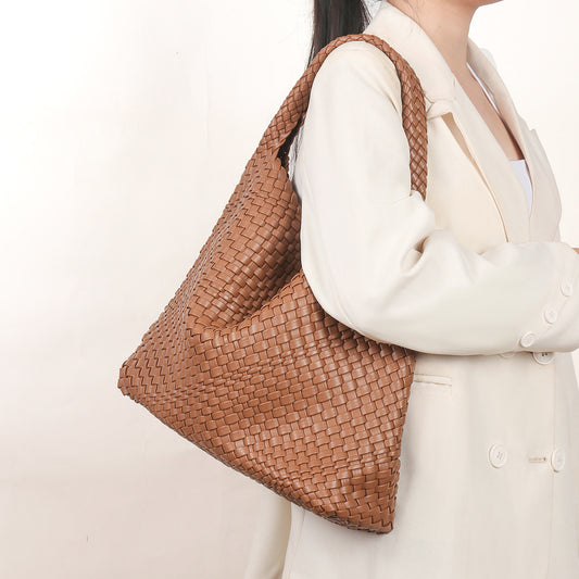 Bolso grande tejido a mano para mujer, bolso de viaje