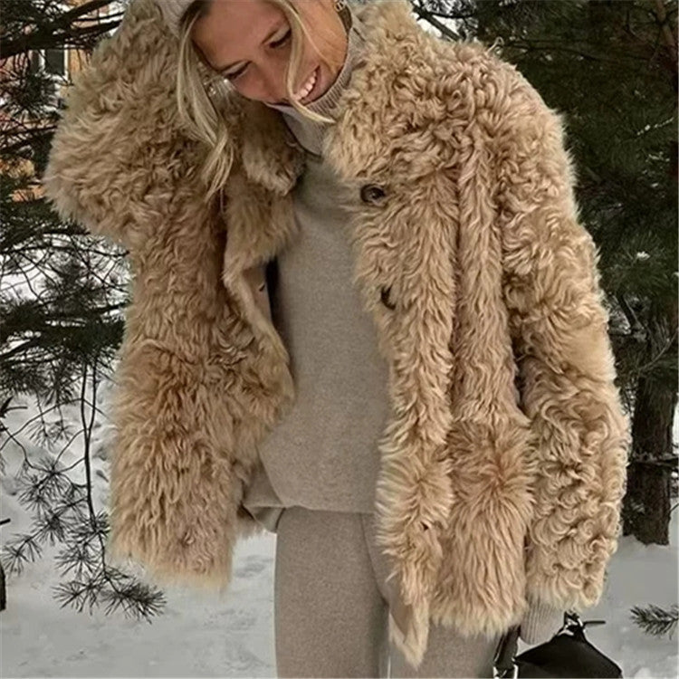 Loose And Lazy Style Warm Temperament Women's Coat