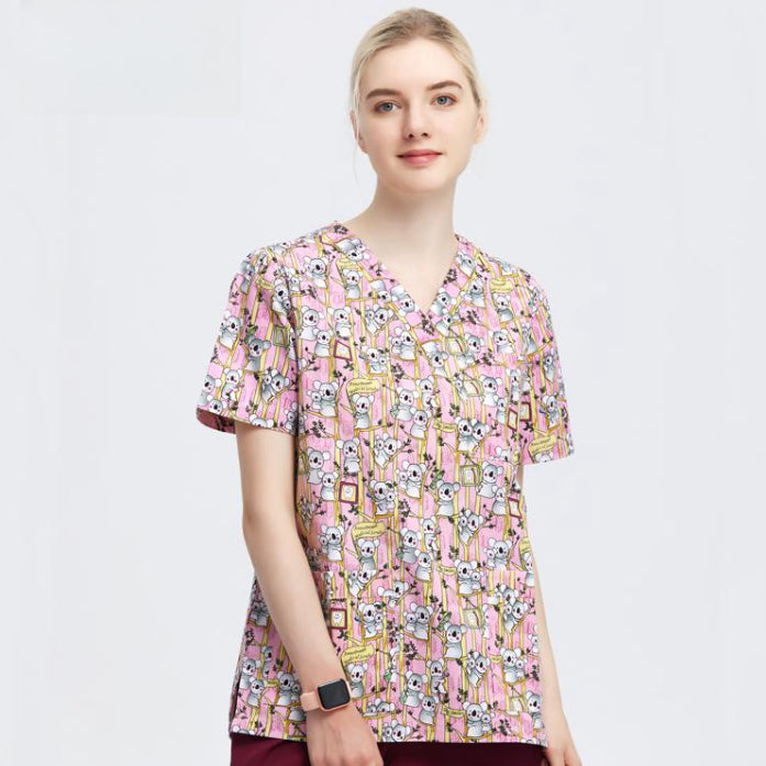 Men's And Women's Polyester Cotton Printed Surgical Uniform