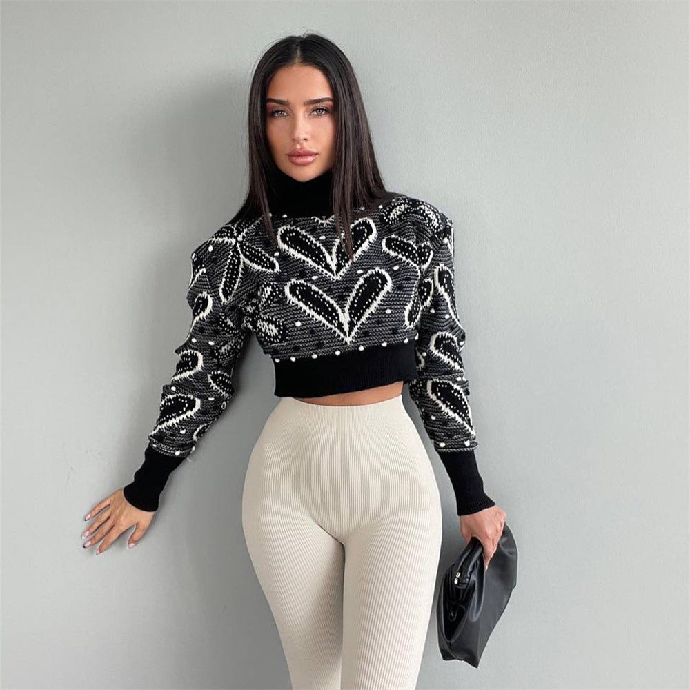 Ins Trendy Slim-fit Long-sleeved Sweater For Women Autumn And Winter