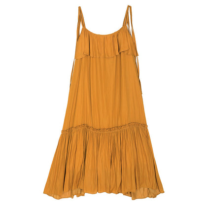 Vestido holgado con tirantes bohemios para mujer