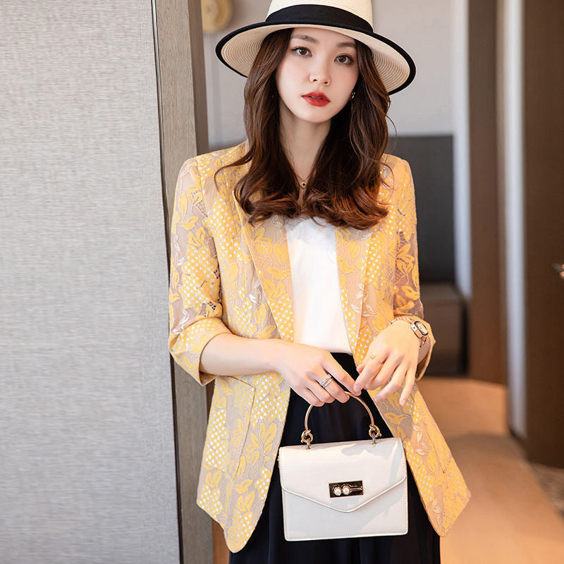 Lace Small Suit Jacket Women's Summer New Design Sense