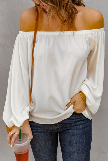 Off-Shoulder Balloon Sleeve Top