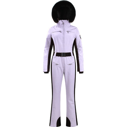 One-piece Ski Suit Female Professional Double-board Thickened Warm