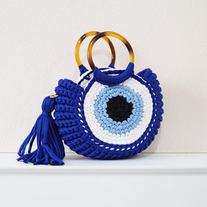 Woven Bag Large Capacity Big Eye Monster Portable