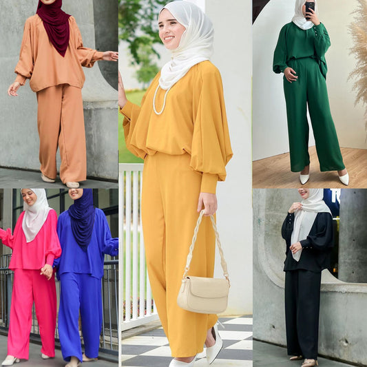 Muslim Loose Leisure Suit Malay Indonesia Two-piece Suit