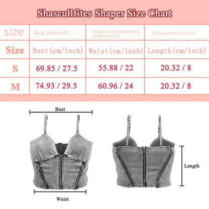 Body Shaping Zipper Cuero negro brillante PU Shaping Chest Pad Top Bandeau Sling